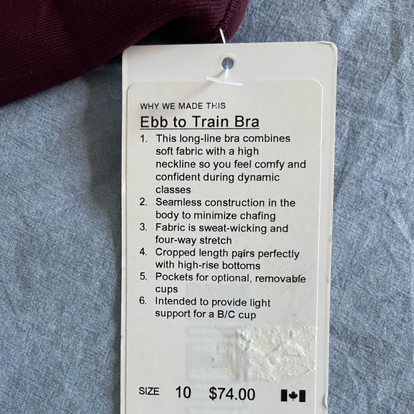 NWT lululemon Ebb to Train Bra - Picture 3 of 3